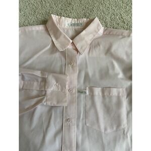 Women's Foxcroft Pink Button Down Long Sleeve Wrinkle Free Dress‎ Shirt-Size 16